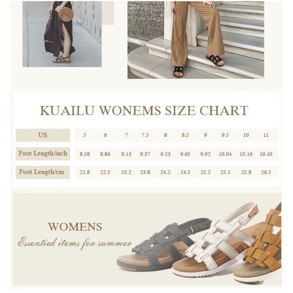 KuaiLu Womens Fashion Orthopedic Walking Sandals for Women 2025 Arch Support 8.5 - Picture 10 of 11